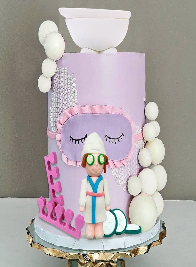 KEEPARTY Spa Cake Decorations Balls Cake Topper Spa Theme Party Supplies for Make Up Birthday Party Favor Decoration - Image 5